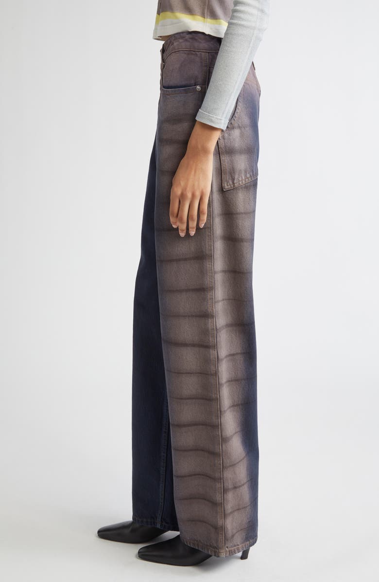 Eckhaus Latta Gender Inclusive Wide Leg Jeans, Alternate, color, Wrinkle