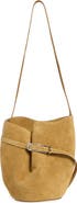 LIFFNER Belted Suede Bucket Bag