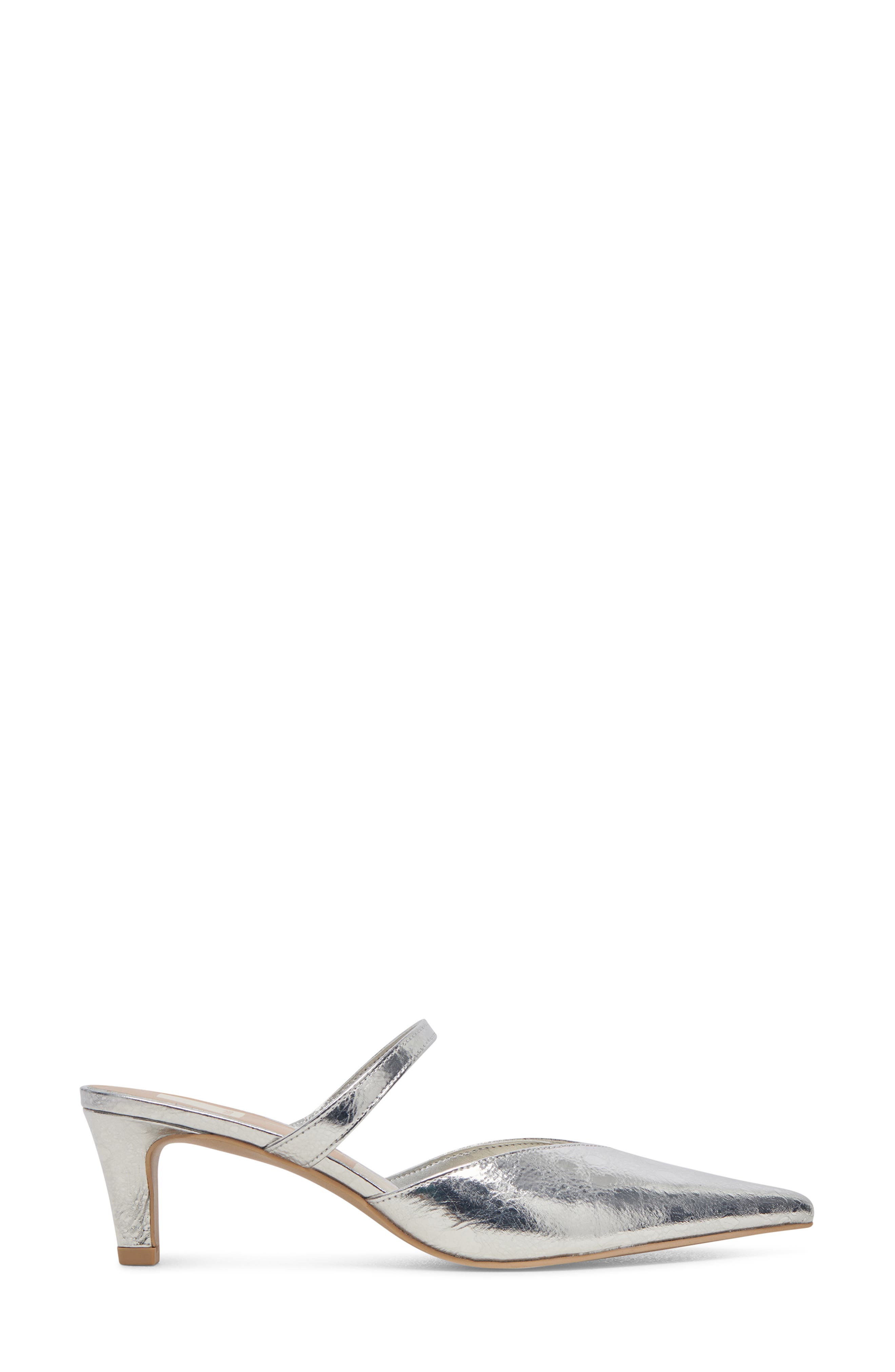 Kanika Kitten Heel Pump, Alternate, color, SILVER DISTRESSED LEATHER