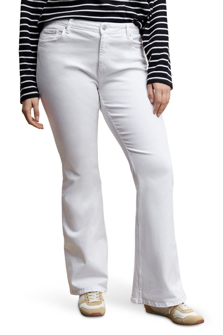 Flare Jeans, Alternate, color, WHITE
