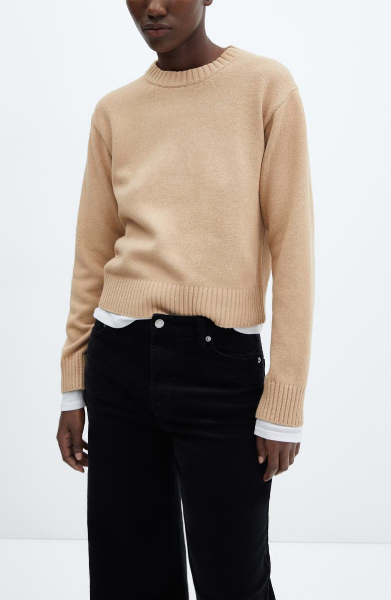 MANGO Wide Leg Corduroy Pants, Alternate, color,