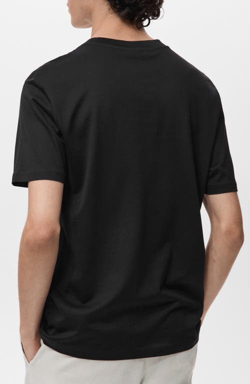Mango Thermoregulating Performance Slim Fit Stretch T-shirt In Black
