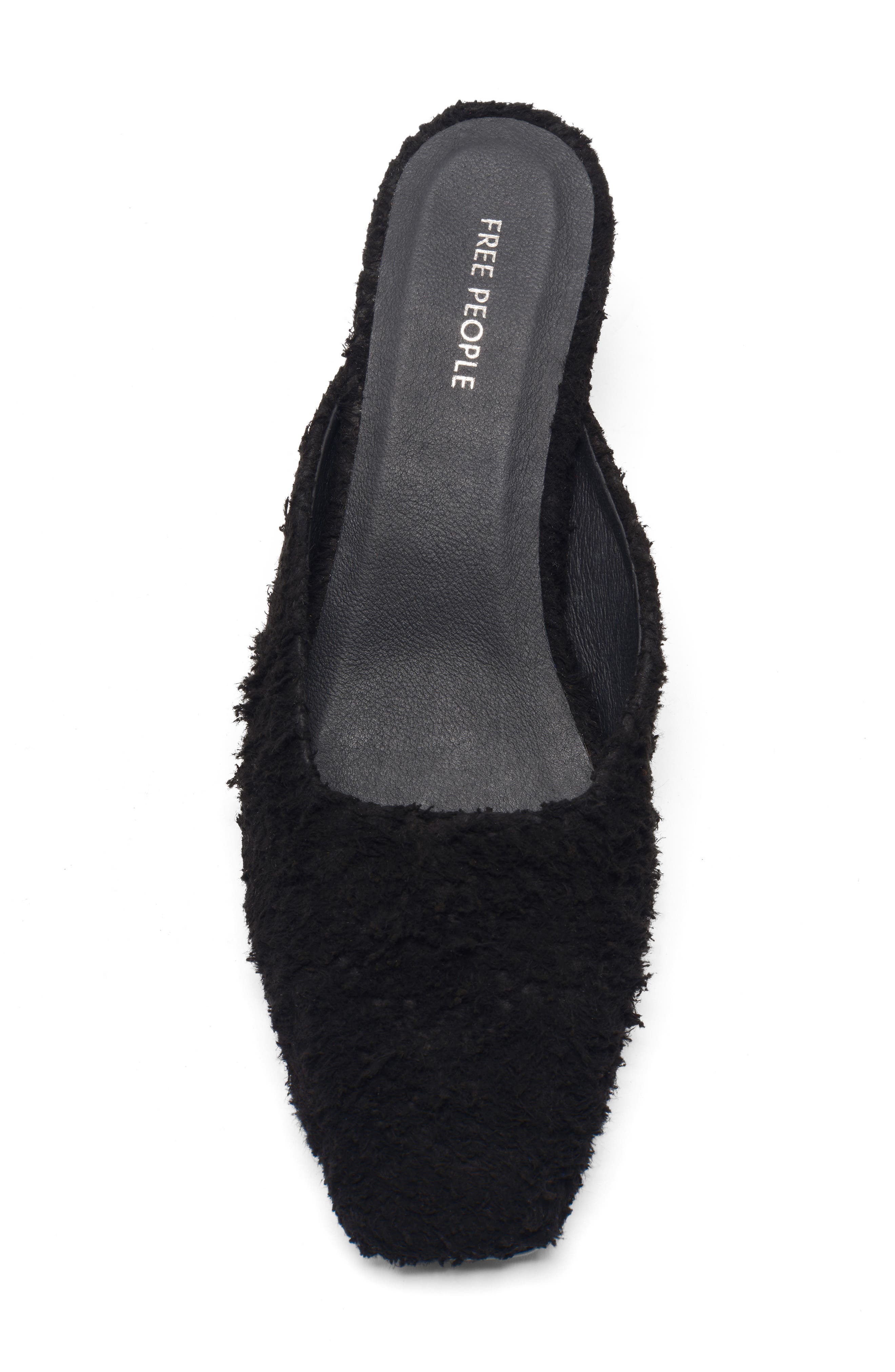 Free People Avenue Mule, Alternate, color, Black Hairy Suede
