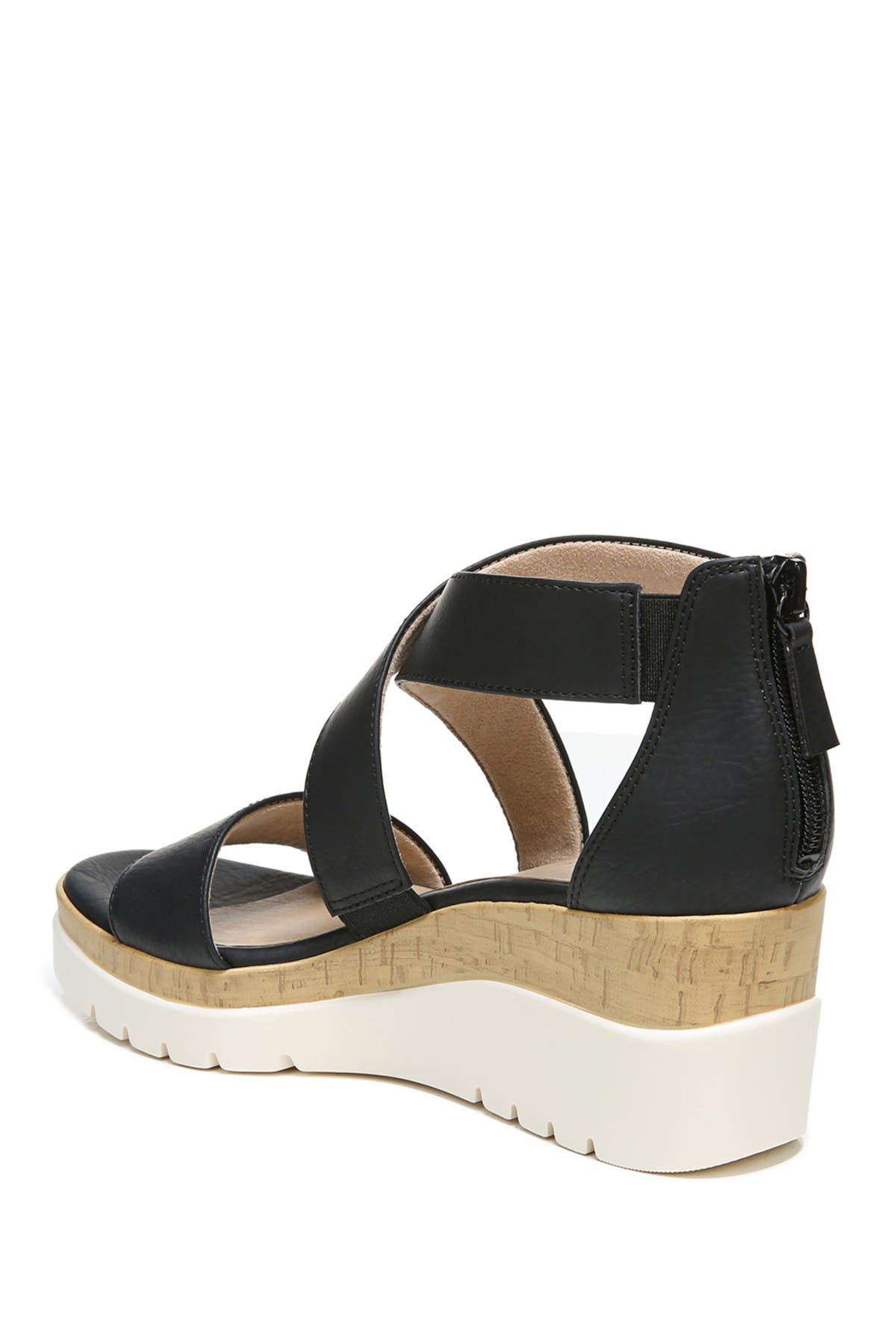 SOUL NATURALIZER Goodtimes Platform Wedge Sandal - Wide Width Available, Alternate, color, Black