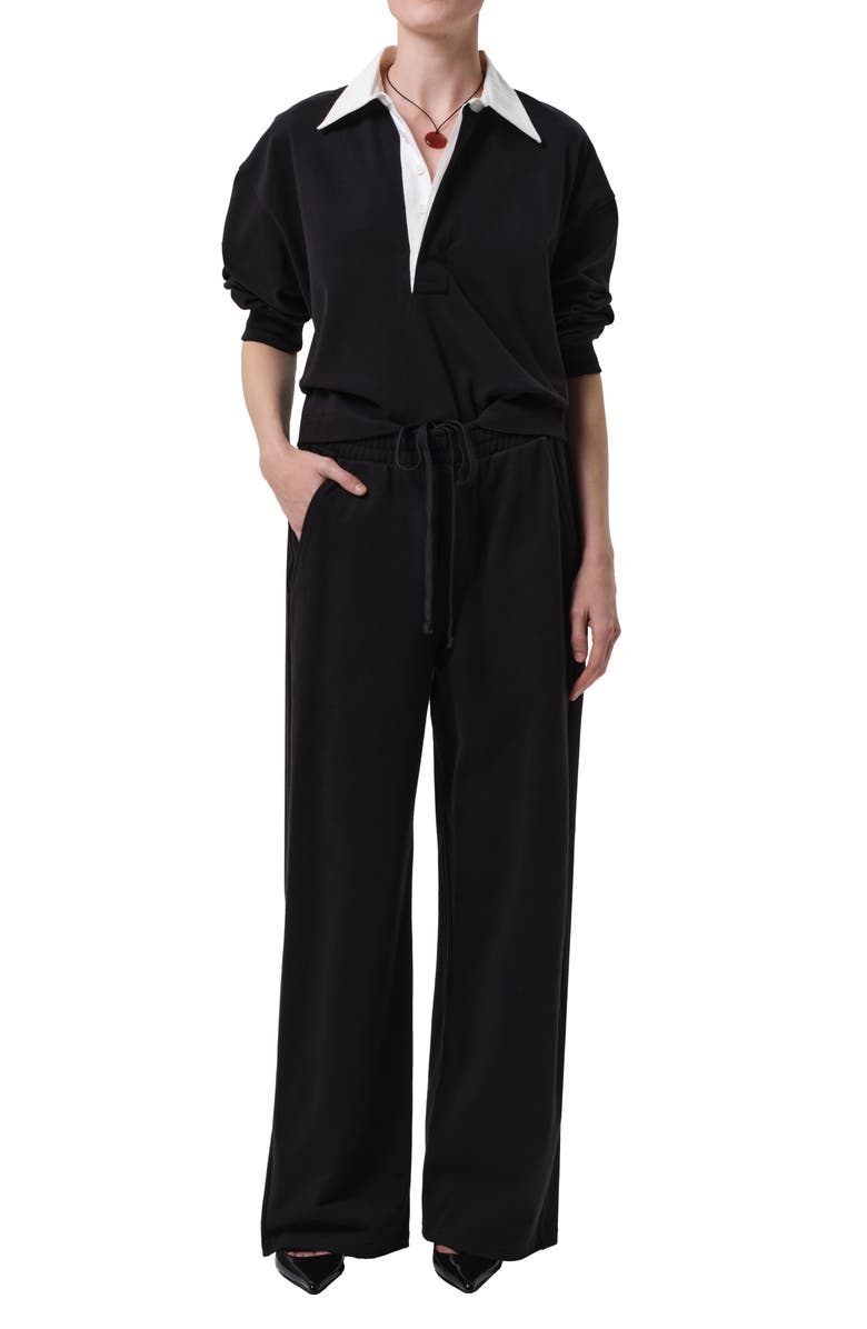 Citizens of Humanity Aris Rugby Shirt, Alternate, color, Black