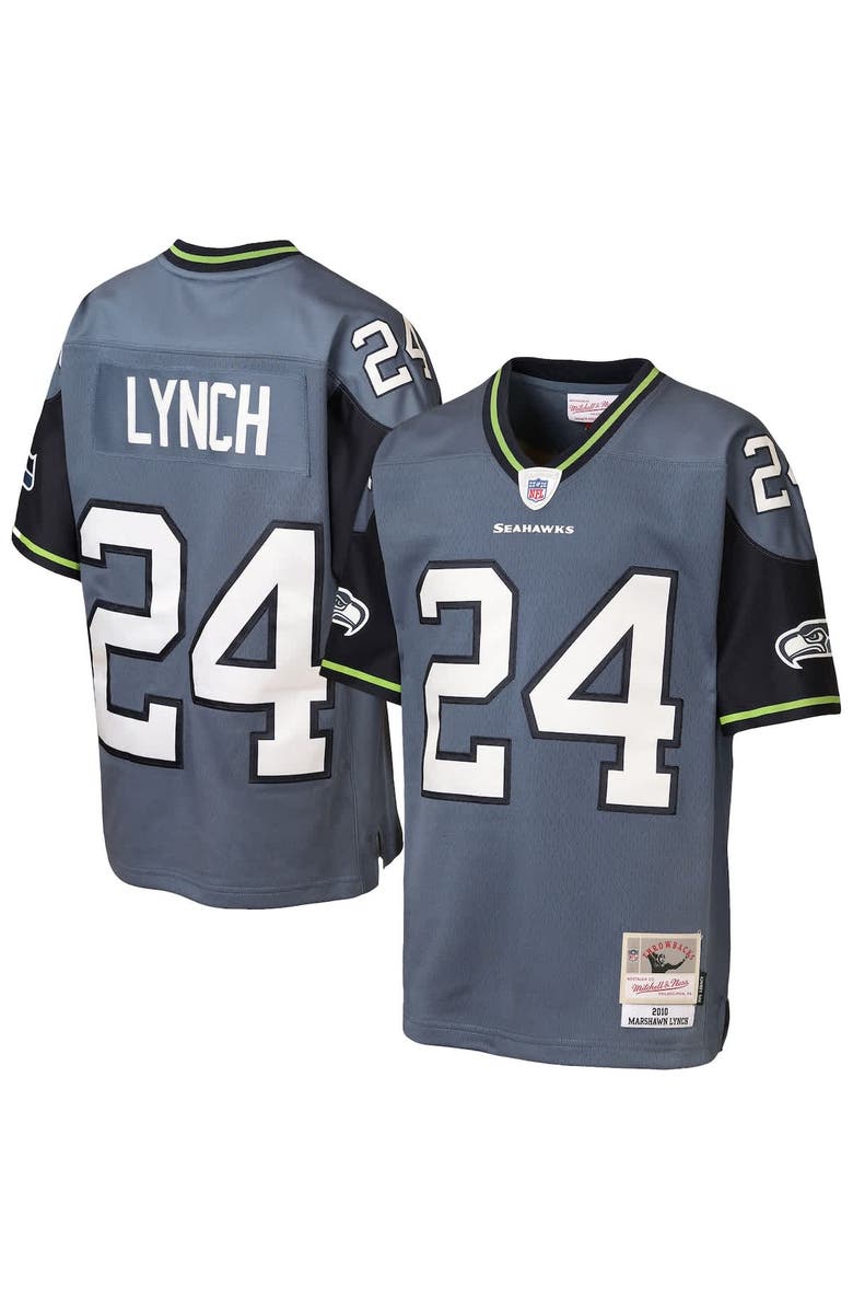 Mitchell & Ness Youth Mitchell & Ness Marshawn Lynch Blue Seattle Seahawks Legacy Jersey, Main, color, Blue