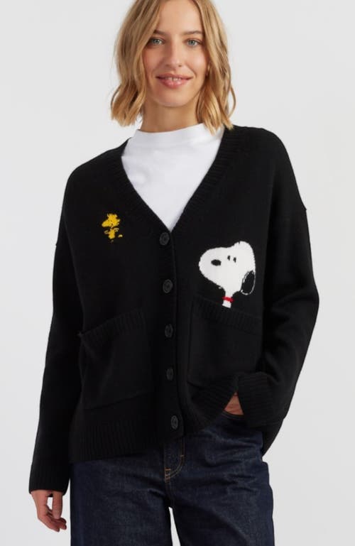 Chinti & Parker Wool-cashmere Peek Pocket Cardigan In Black