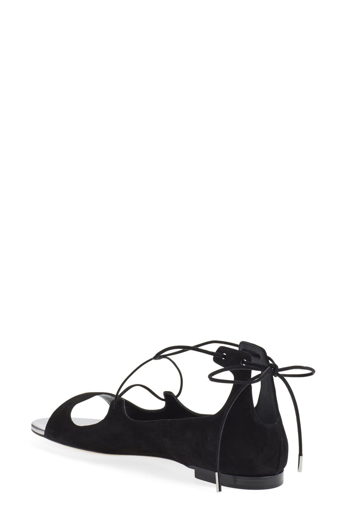 Jimmy Choo 'Vernie' Lace-Up Sandal, Alternate, color, 