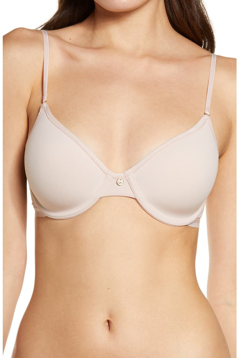 Understated Underwire T-Shirt Bra, Main, color, ROSE BEIGE