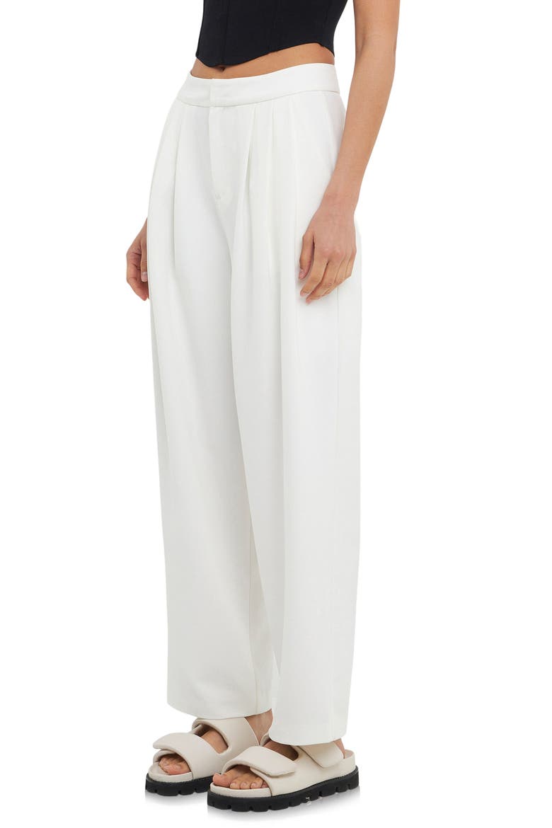 High Waist Balloon Trousers, Alternate, color, WHITE