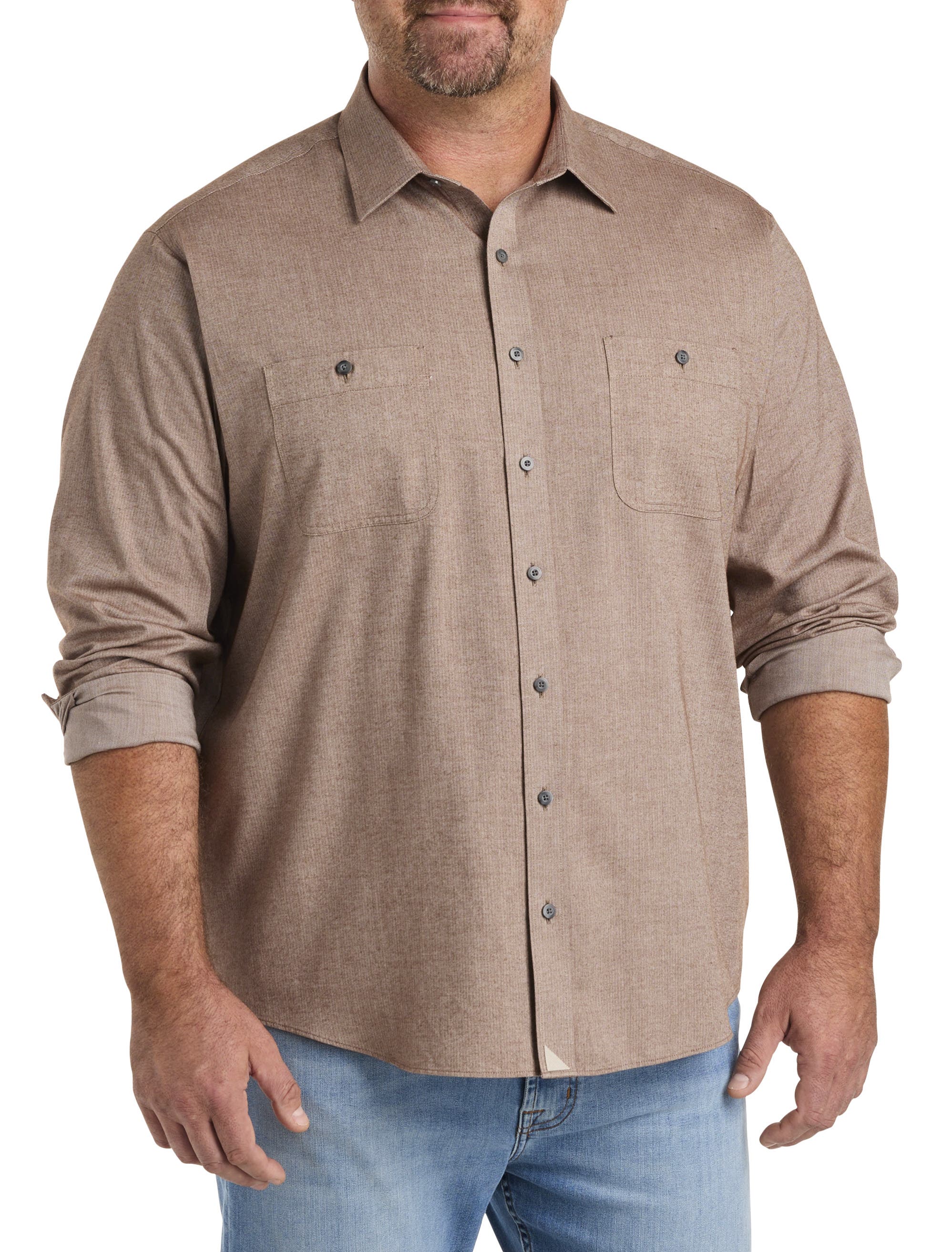 Untuckit Fit by Dxl Hemsworth Sport Shirt in Brown 