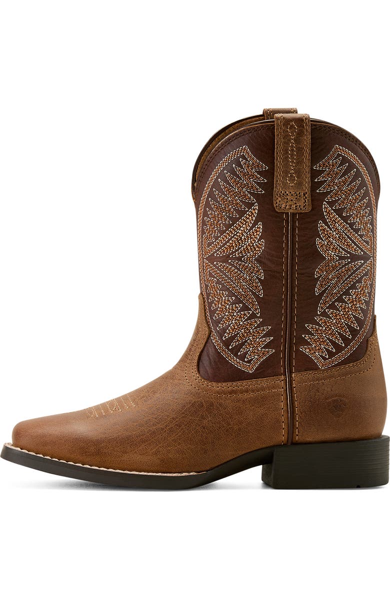 Ariat Kids' Ruidoso Western Boot, Alternate, color, Pearl/ Chocolate Brown