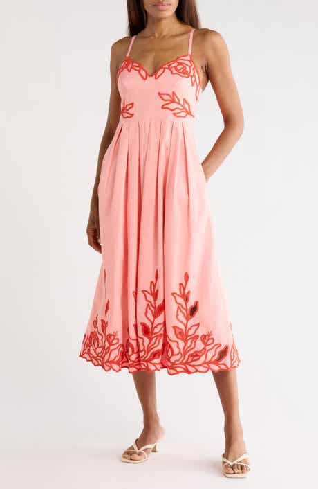 Cinq à Sept Maude Embroidered A-Line Dress