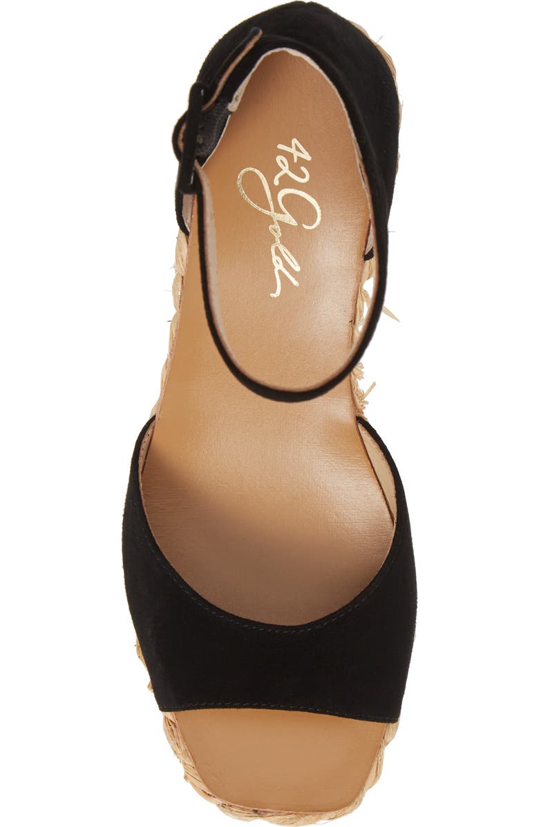 42 Gold Mindie Platform Wedge Sandal, Alternate, color,