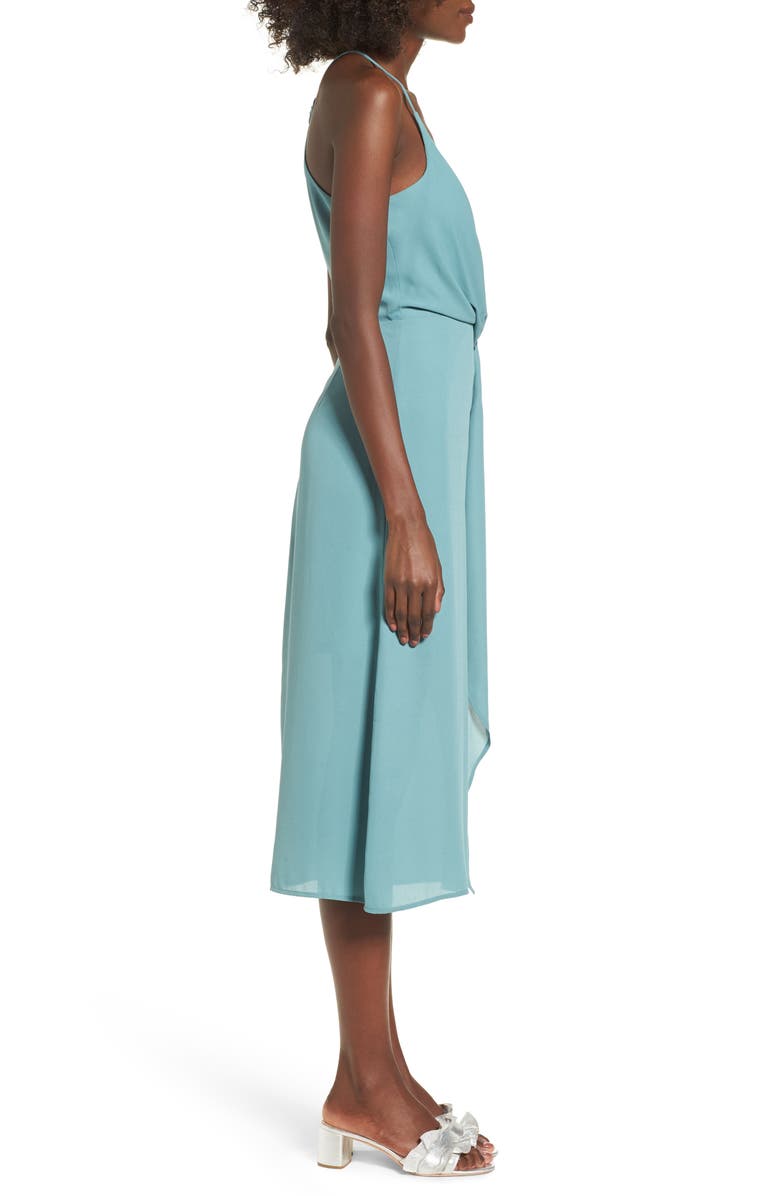 Dee Elly Knotted Waist Midi Dress, Alternate, color,