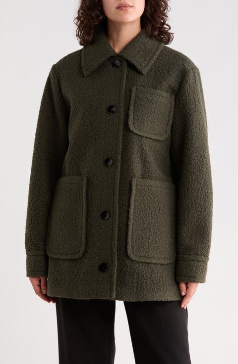 Textured Wool Shirt Jacket