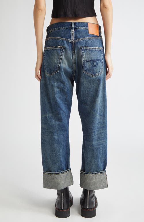 R13 Cuffed X-boyfriend Jeans In Blue