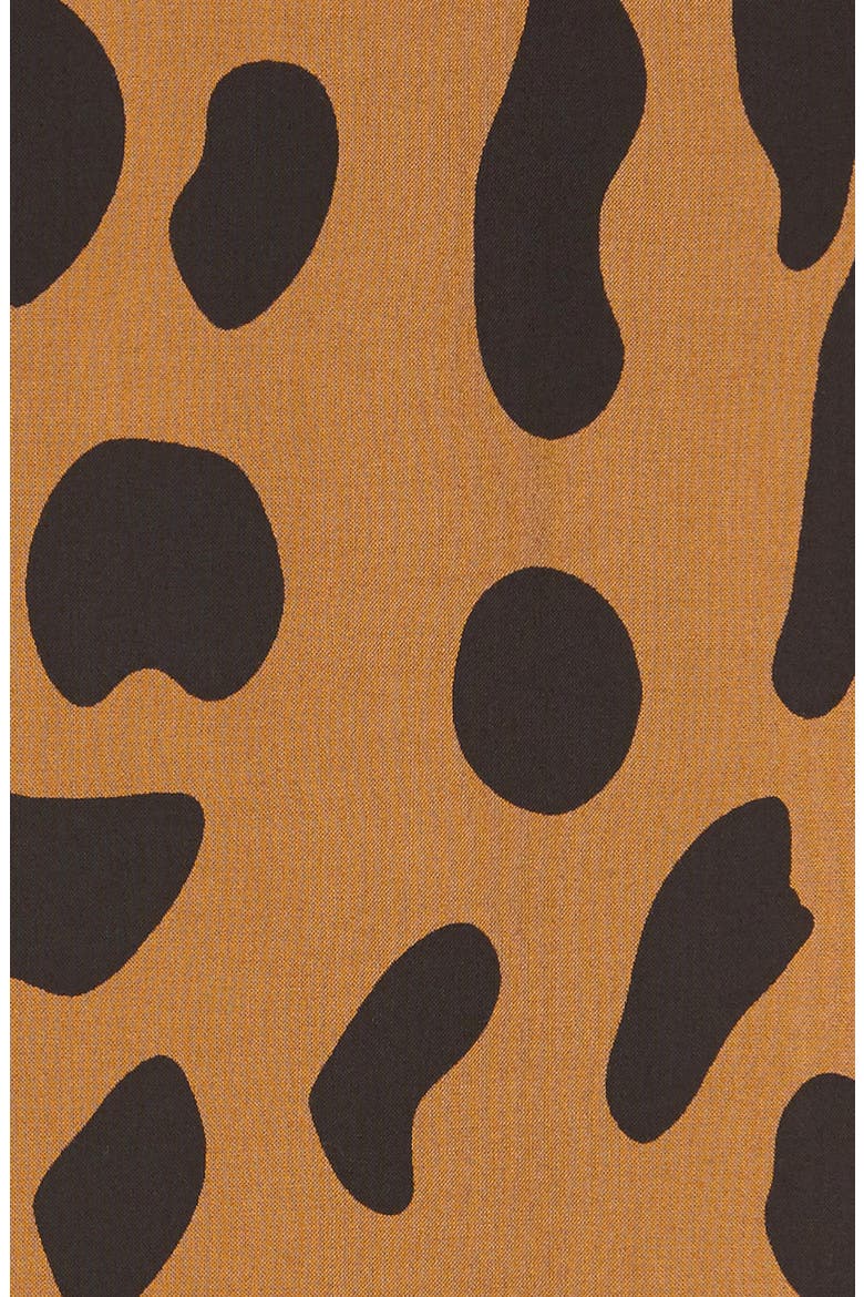 Ollie Cheetah Print Silk Bomber Jacket, Alternate, color, CAMEL/ BLACK ANIMAL