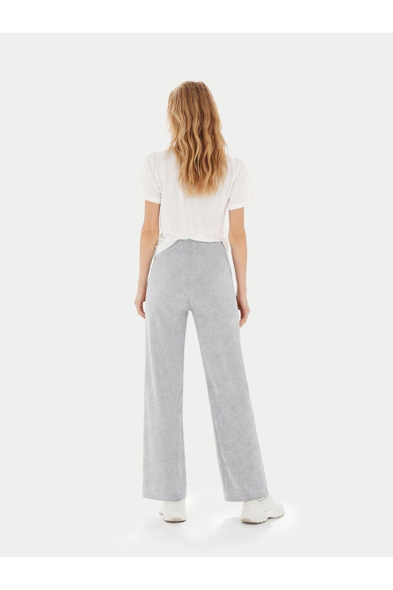 Wide-Leg Ajour Knit Cashmere Pants, Alternate, color, high rise