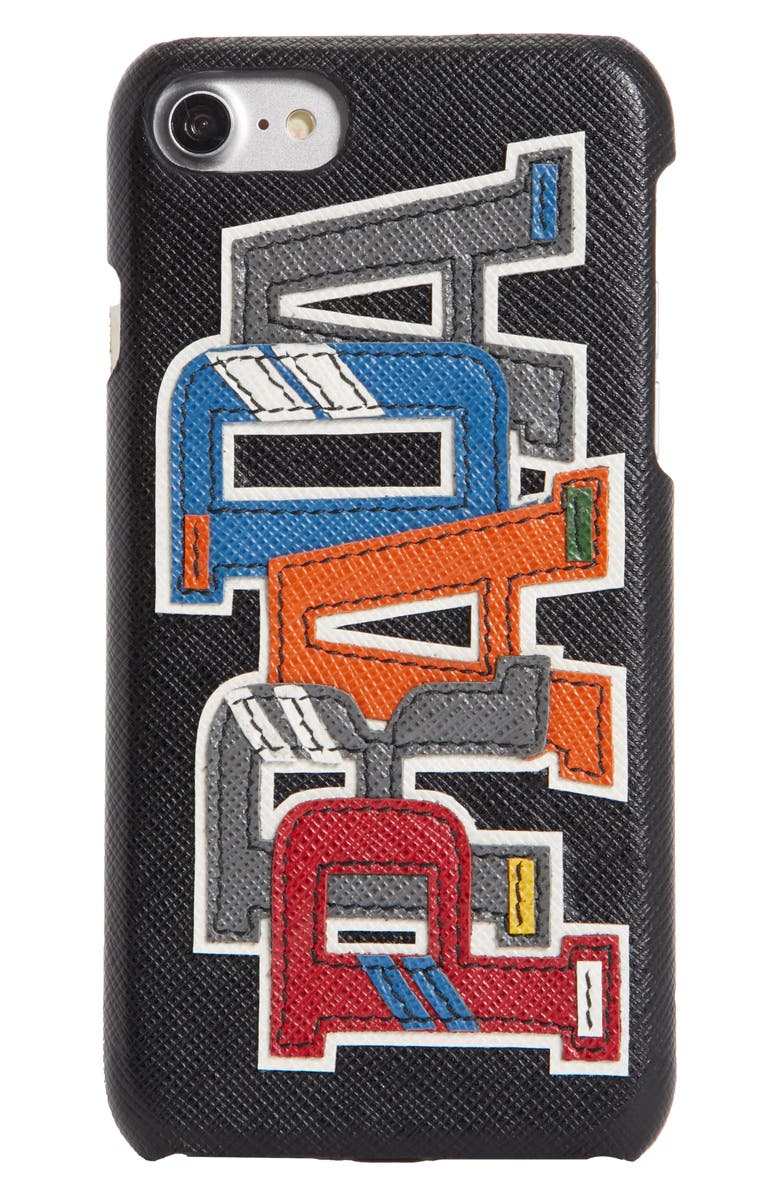 Prada Saffiano Leather iPhone 6/6s/7/8 Case, Main, color,