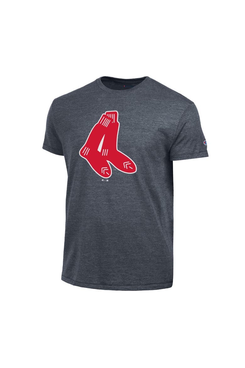 Men's Champion  Navy Boston Red Sox Cooperstown Logo Tri-Blend T-Shirt, Alternate, color, Navy