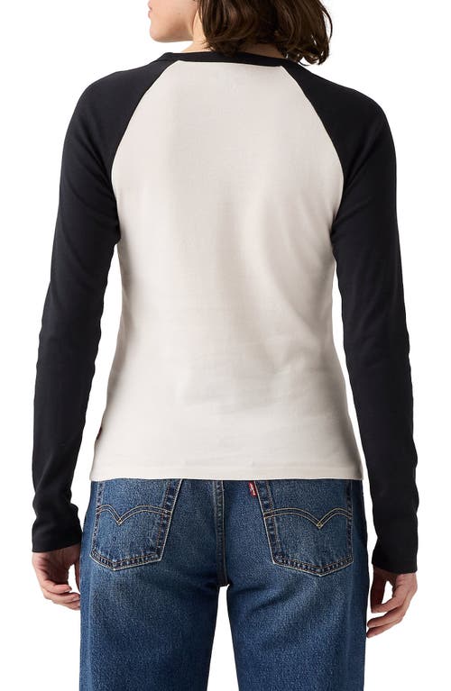 Levi's Essential Raglan Long Sleeve Graphic T-shirt In White