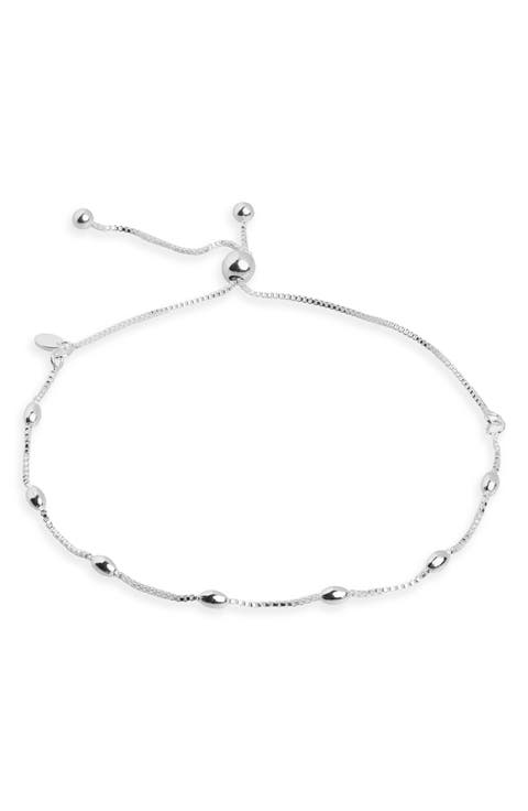 Oval Bead Adjustable Slide Bracelet
