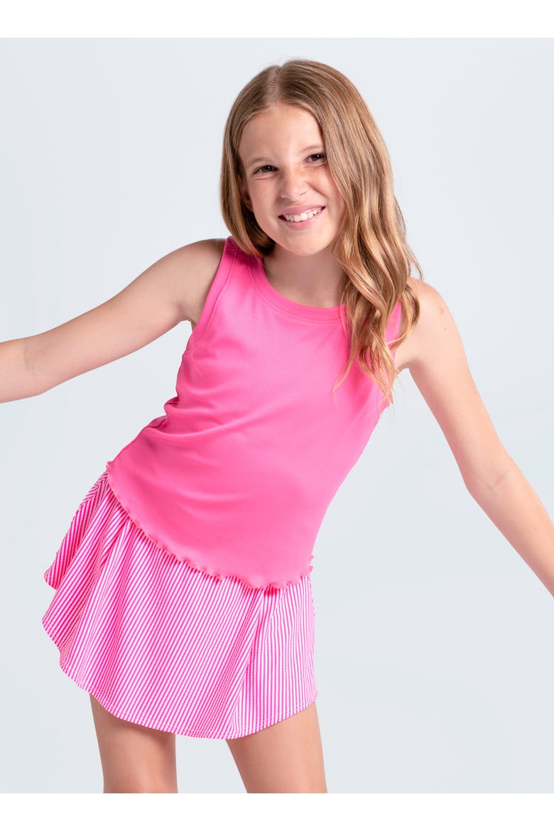 Girls Lucky Seersucker Skirt, Alternate, color, Pink