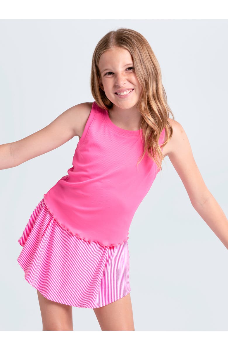 Lucky in Love Girls Lucky Seersucker Skirt, Alternate, color, Pink