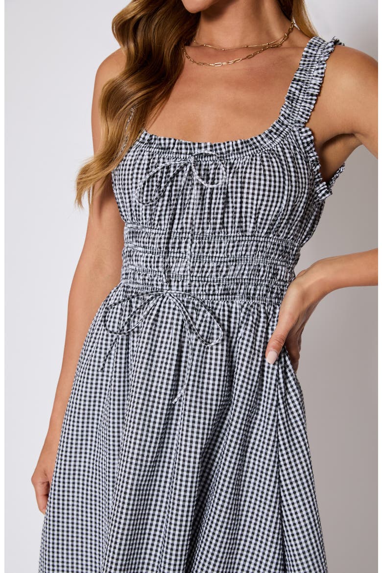 Georgia Gingham Fit & Flare Dress (Nordstrom Exclusive), Alternate, color, BLACK/ WHITE