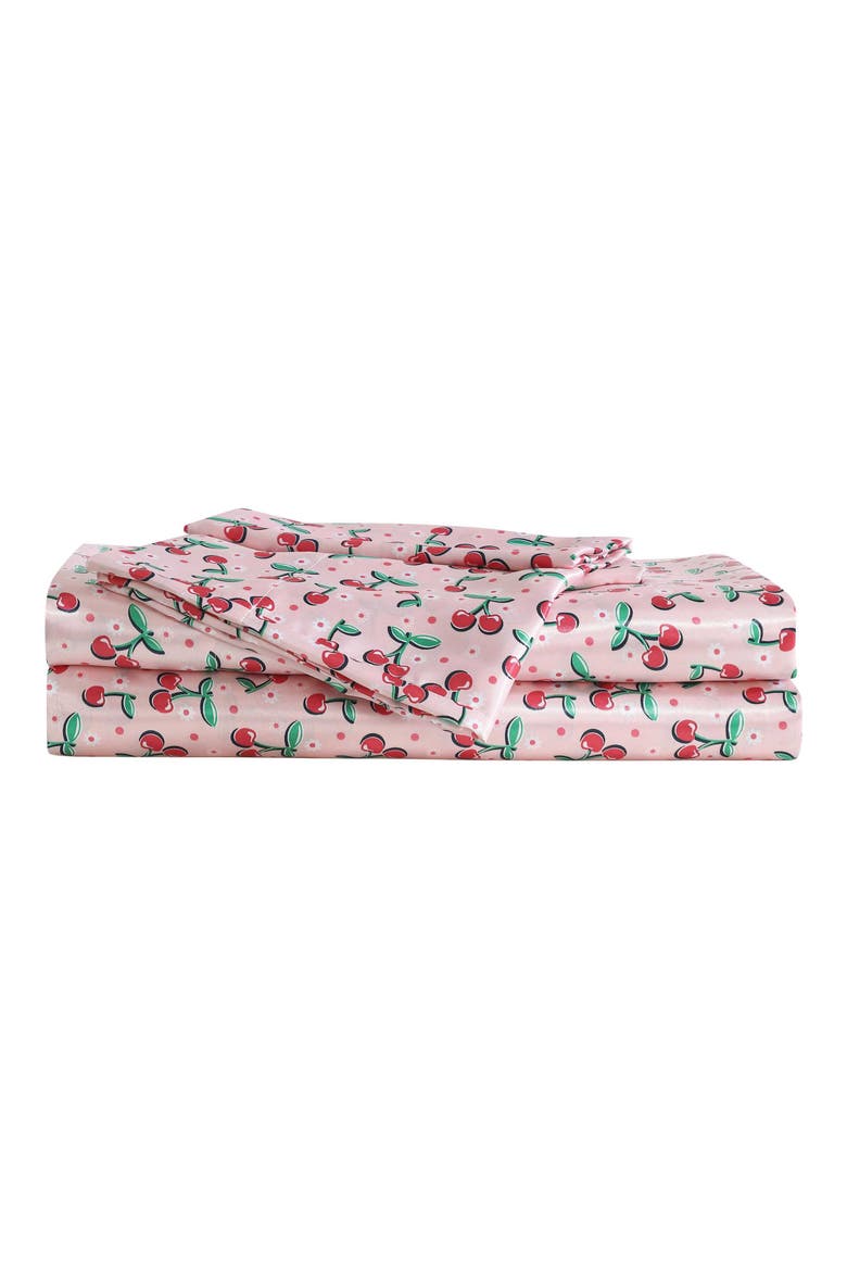 Cherry Good Day Sheet Set, Main, color, PINK