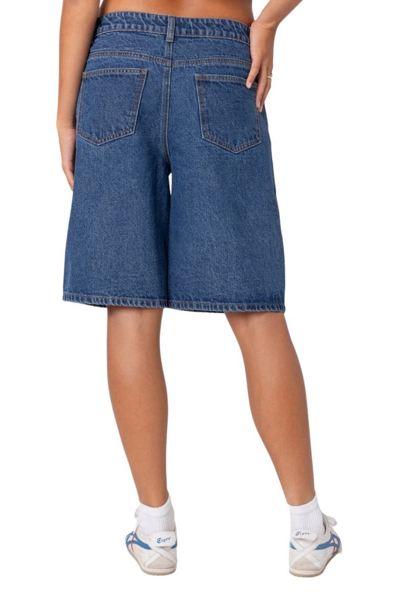 Jacqui Low Rise Denim Bermuda Shorts, Alternate, color, BLUE-WASHED