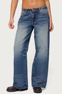 EDIKTED Raelynn Washed Low Rise Wide Leg Jeans