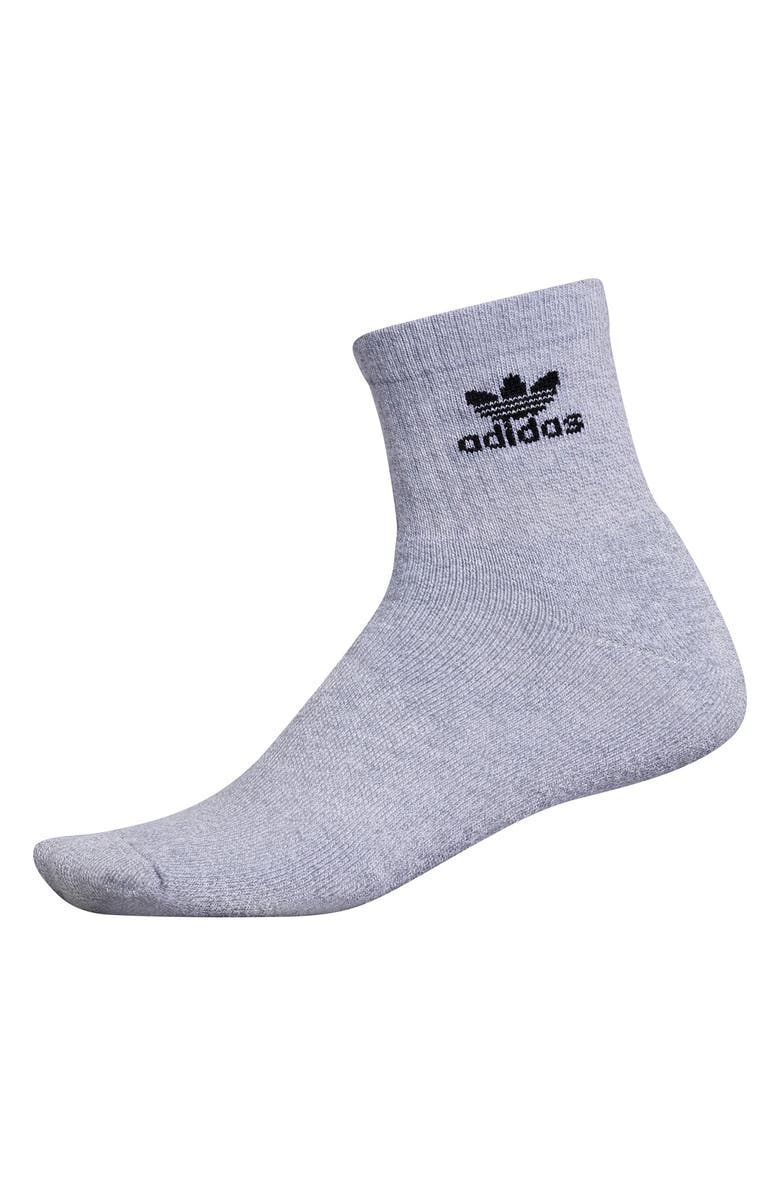 adidas Assorted 6-Pack Trefoil Performance Quarter Crew Socks, Alternate, color, 