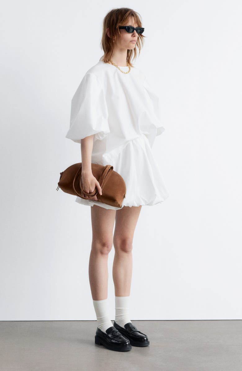 & Other Stories Puff Sleeve Cotton Top, Alternate, color, White Light