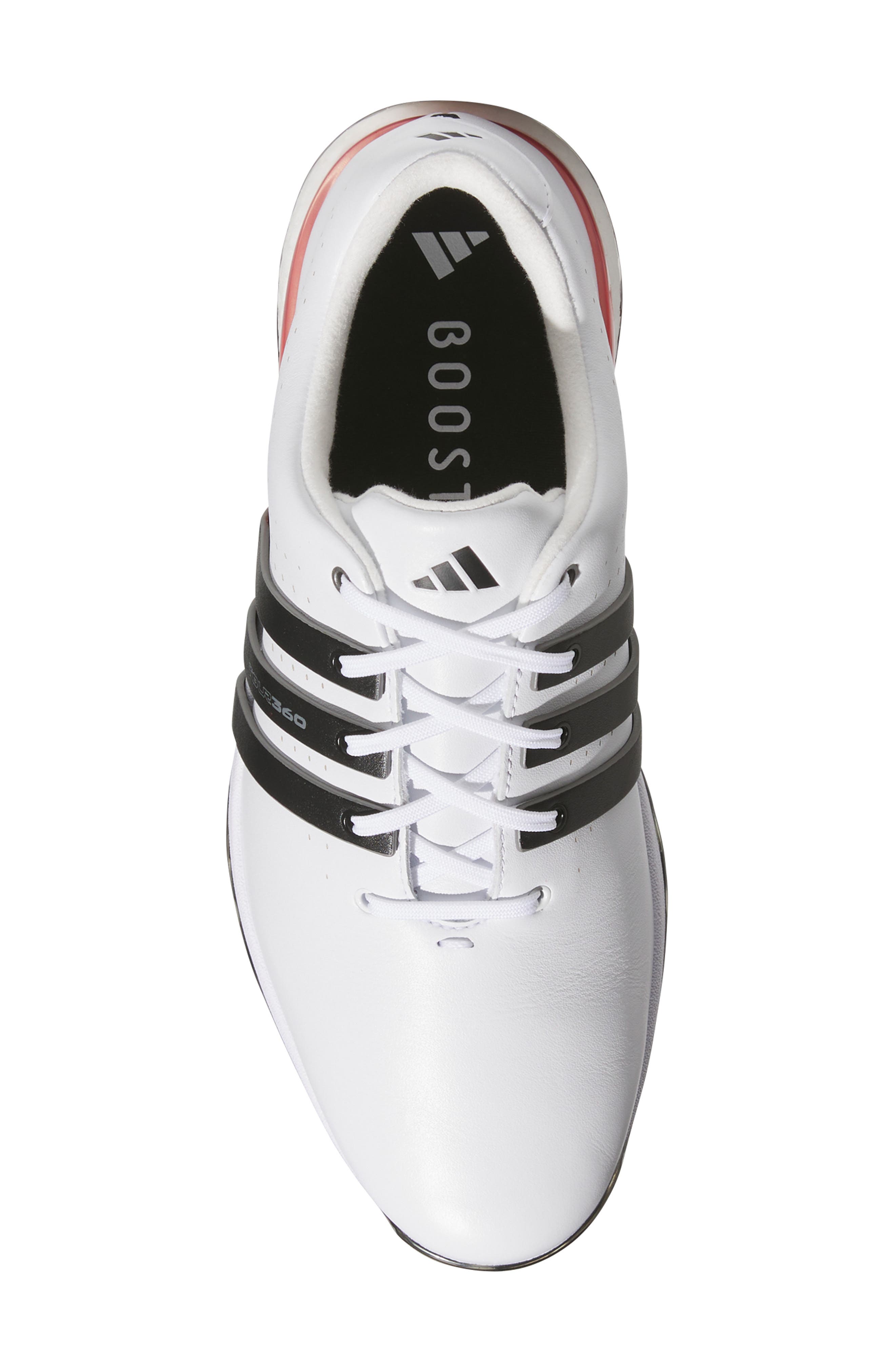 adidas Golf Tour360 24 Boost<sup>™</sup> Golf Shoe, Alternate, color, White/ Core Black/ Lucid Red