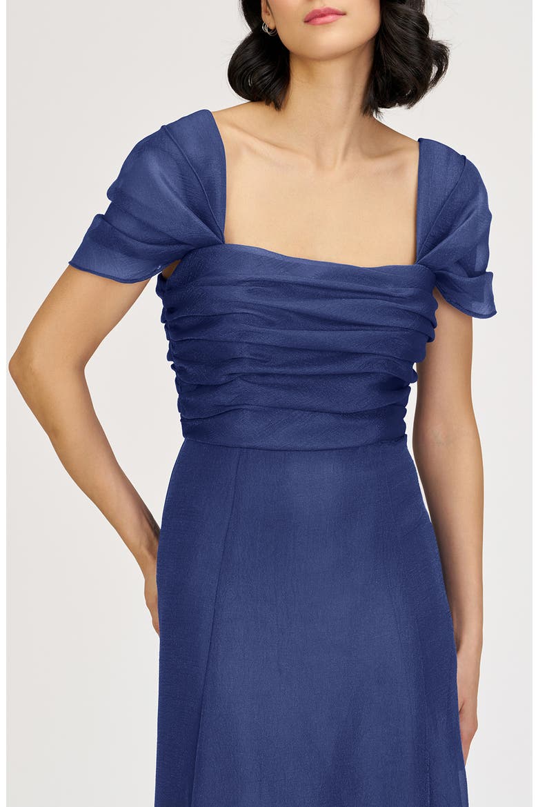 Jane Ruched Bodice A-Line Gown, Alternate, color, TWILIGHT