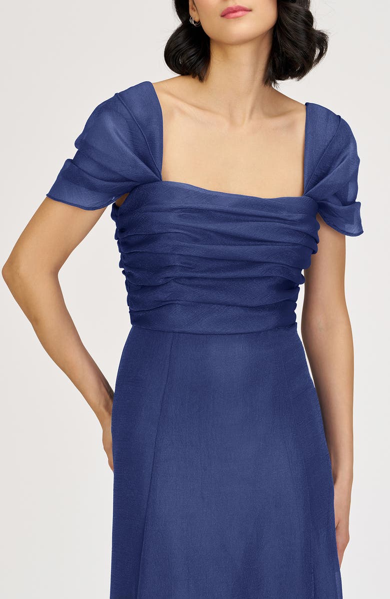 JS Collections Jane Ruched Bodice A-Line Gown, Alternate, color, Twilight