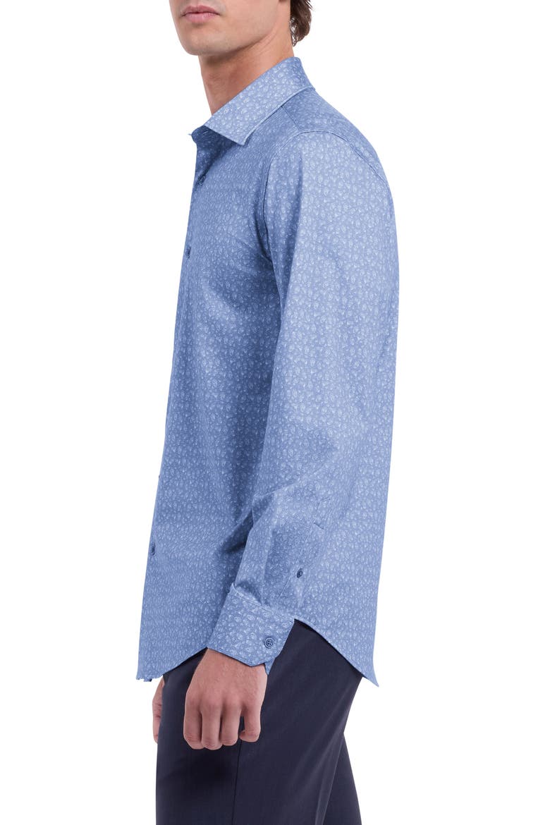 James OoohCotton® Cocktail Print Button-Up Shirt, Alternate, color, STEEL