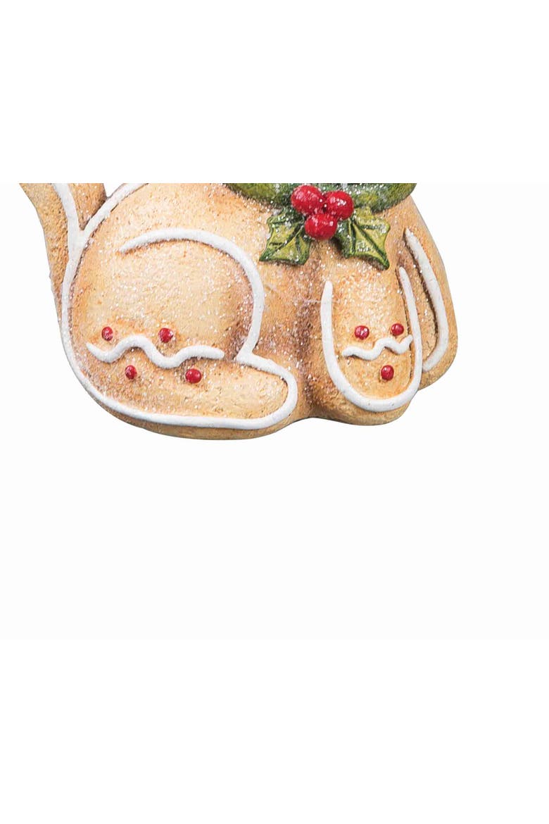 Christmas Kitty Cat Gingerbread Small Figurine, Alternate, color, Beige