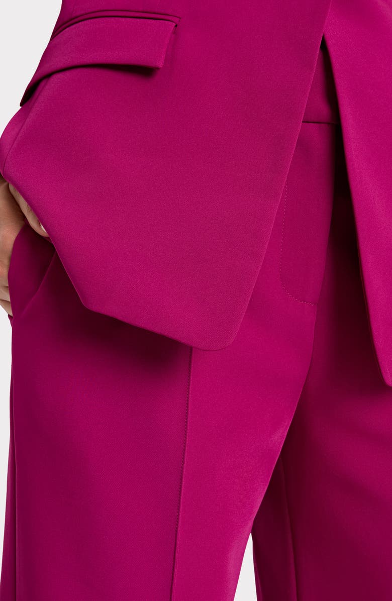 Milly Nash Cady Wide Leg Pants, Alternate, color, Plum