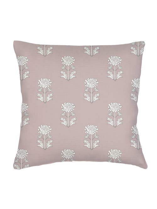 Anaya Block Print Linen Euro Pillow With Down Insert In Brown