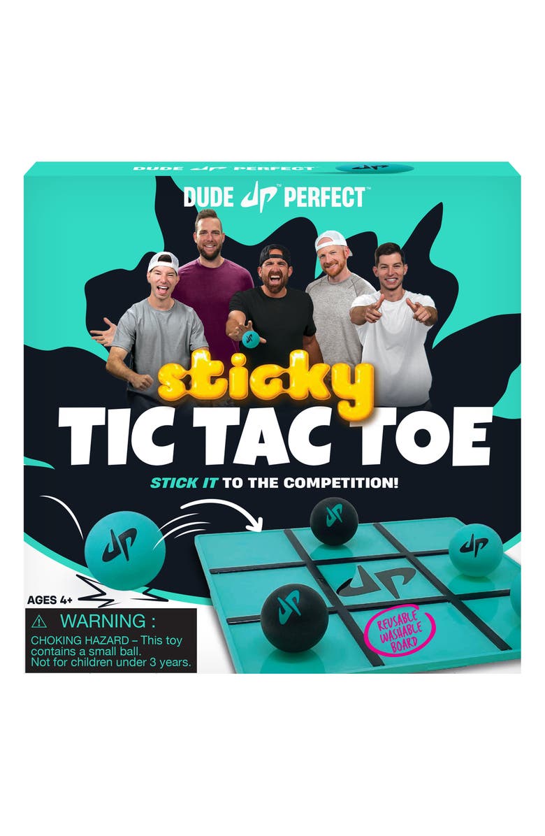 DUDE PERFECT Sticky Tic-Tac-Toe Tabletop Game, Alternate, color, Green