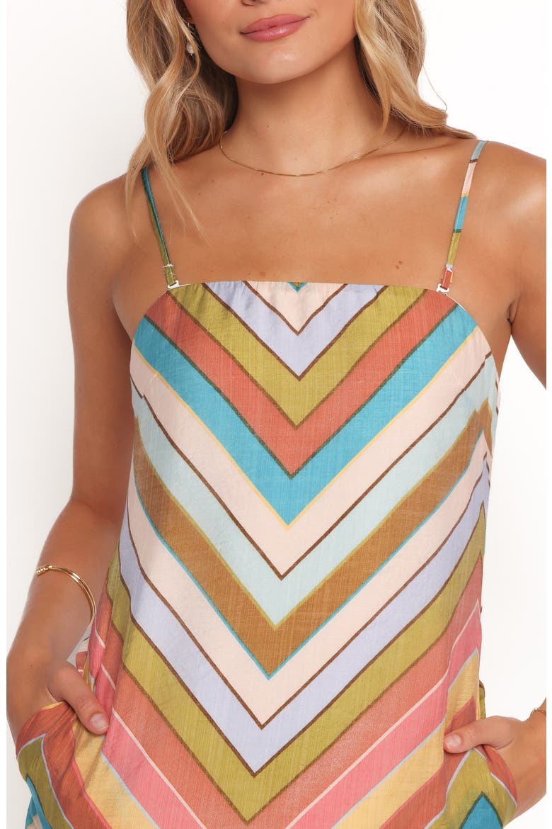 Lane Chevron Maxi Sundress, Alternate, color, CORAL MULTI