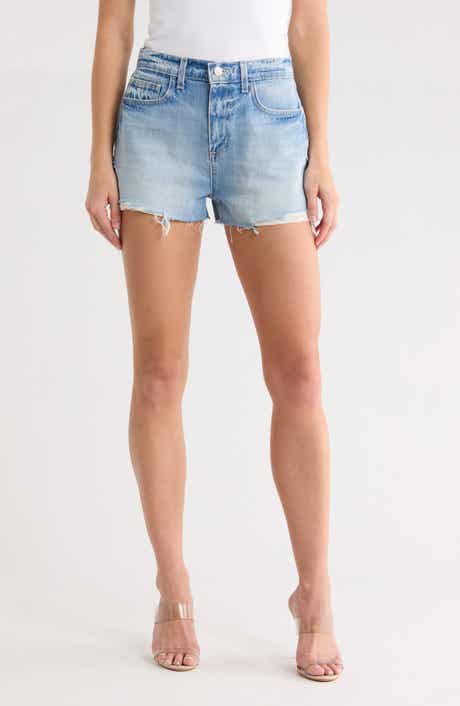 L'AGENCE Clark High Waist Denim Cutoff Shorts