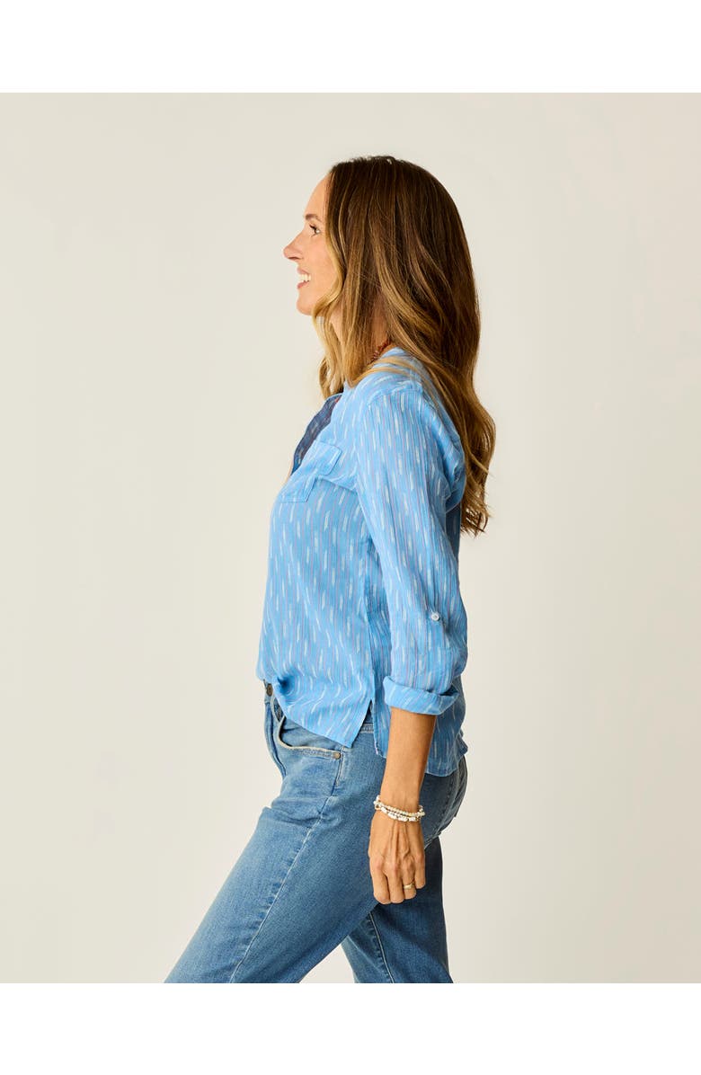 Carve Designs Dylan Gauze Shirt, Alternate, color, Capri Ikat