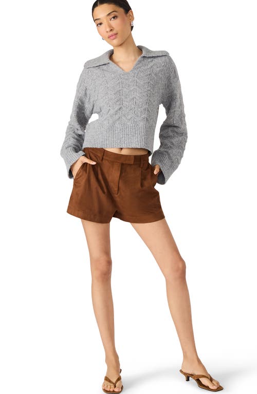 Steve Madden Imelda Faux Suede Shorts In Brown