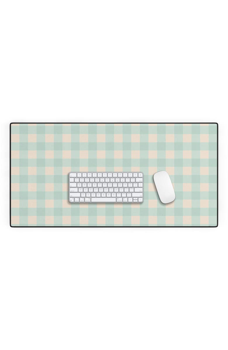 Deny Designs Gingham Print Desk Mat, Alternate, color, Blue