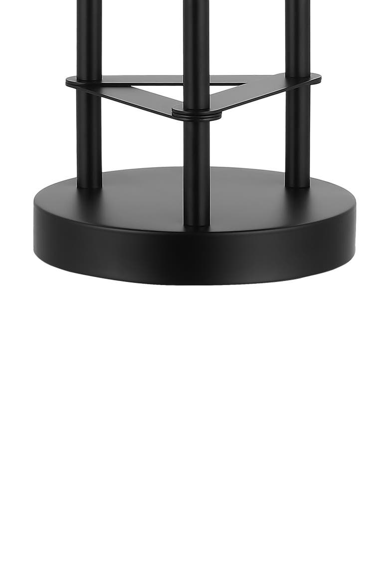 Axel Modern 3-Light Iron/Seeded Glass Modern Industrial LED Table Lamp, Alternate, color, Black
