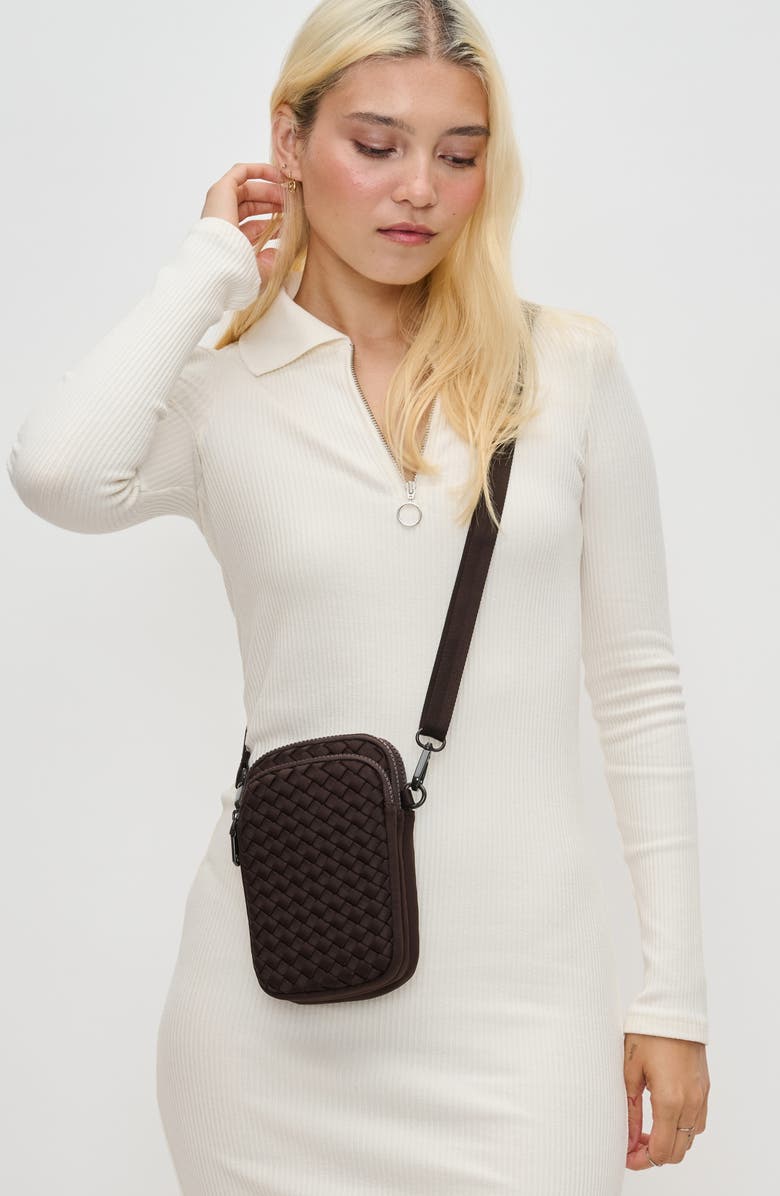 Sol and Selene Divide & Conquer - Woven Neoprene Bag, Alternate, color, Chocolate